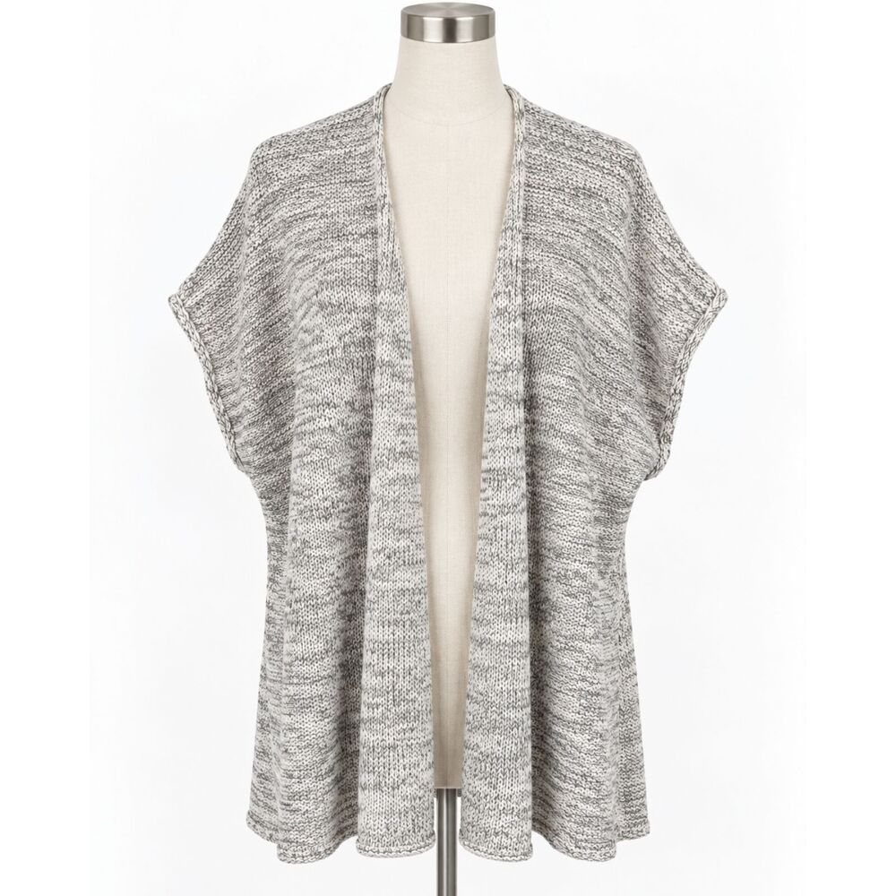 Habitat Marled Knit Open Front Cardigan Lagenlook Artsy Boho Sweater Size XL